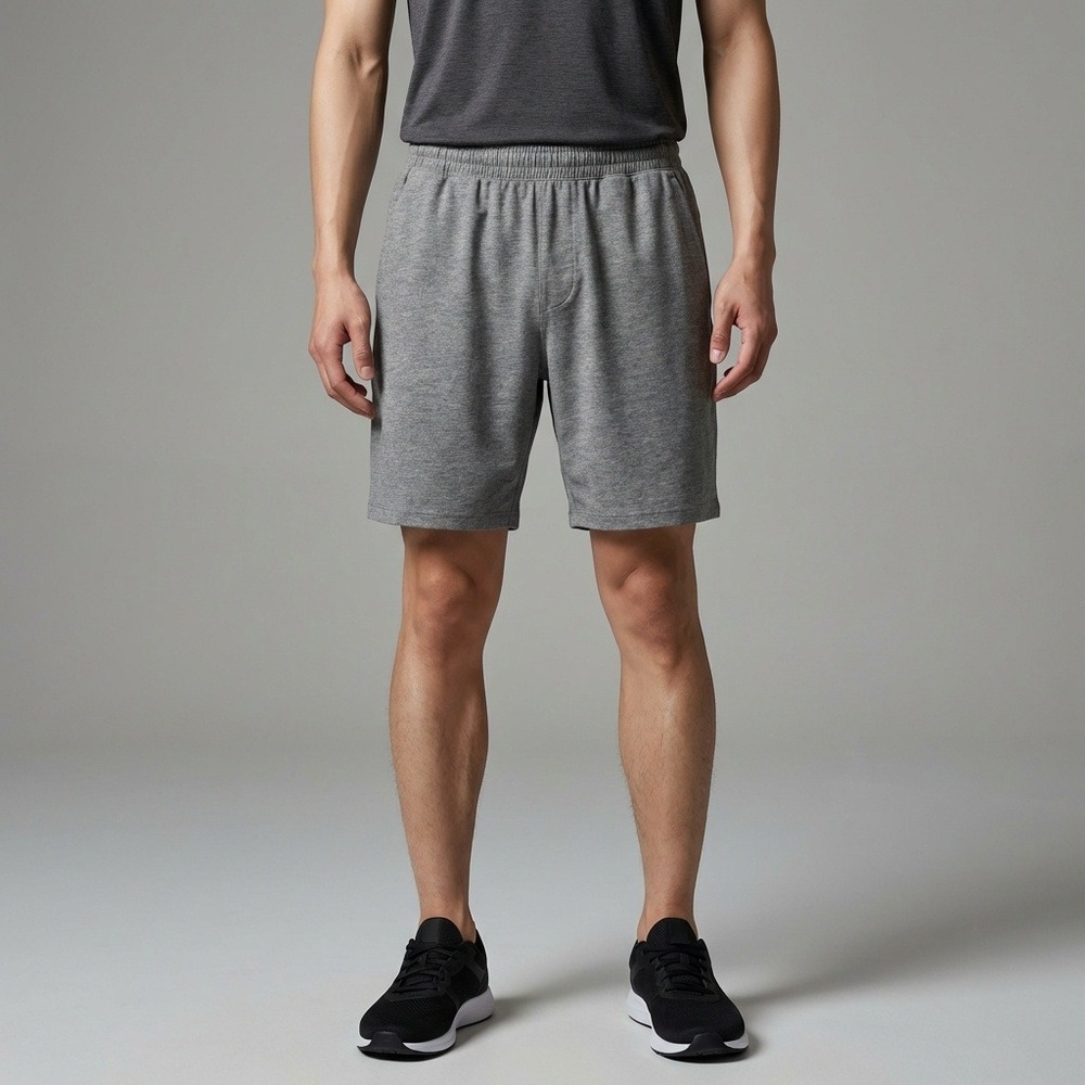 Lululemon Men's Pace Breaker Short Athletic Gray Sz S Side Zip Pockets